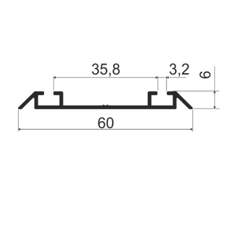Направляющая нижняя MS320 Серебро браш (A29)